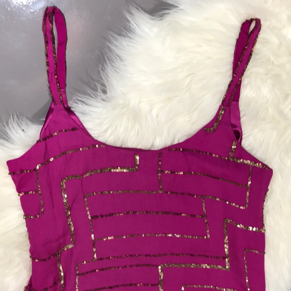 Parker pink dress with gold sequins - Picture 2 of 6